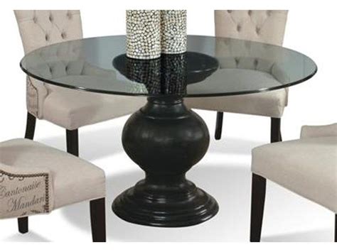 Cmi Serena 60 Round Glass Dining Table With Pedestal Base Wayside
