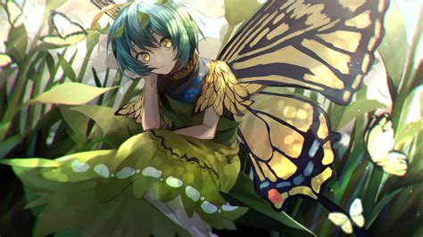 Wallpaper Id 168574 Fairy Otoshiro Kosame Green Butterfly Girl