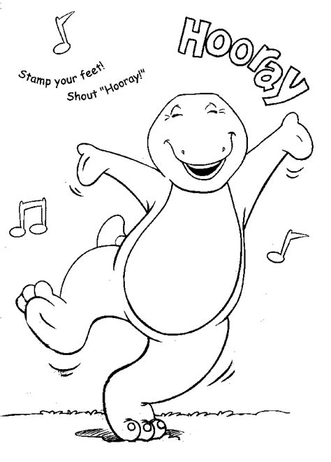 Barney Coloring Pages Learn To Coloring