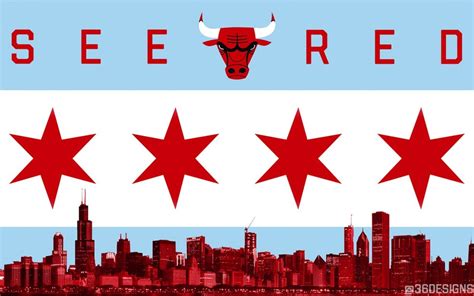Made A Bulls Wallpaper Using Chicagos Flag And Skyline What Do You
