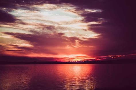 Sunset Scenery Sunset River Clouds Hd Wallpaper Wallpaper Flare