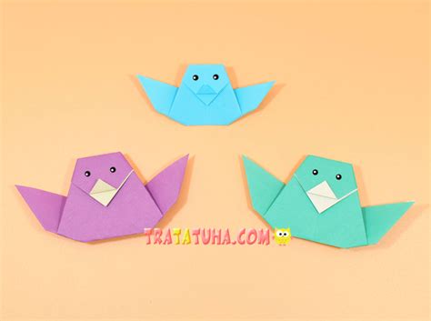 Easy Origami Birds Step By Step Tutorial For Kids