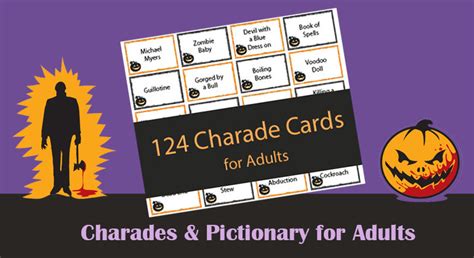 124 Halloween Charades For Adults Printable Charades Game