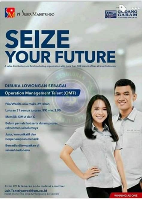 Surya madistrindo didirikan pada tahun 2002, pt. Agenda Lowongan Operation Management Talent (OMT) - Job ...