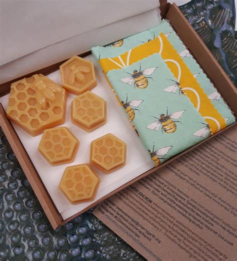 Diy Beeswax Wrap Kit Make Your Own Set Of 3 Beeswax Wraps Etsy In