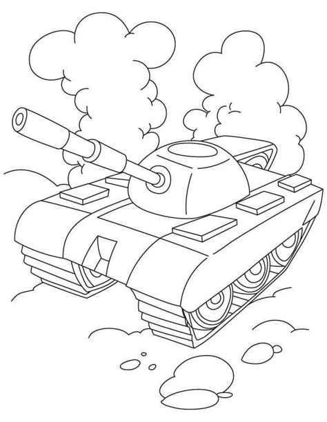 Savaş Tank Boyama Sayfası Boyama Online