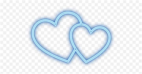 Neon Heart Hearts Blue Love Sticker Blue Neon Heart Pngneon Heart