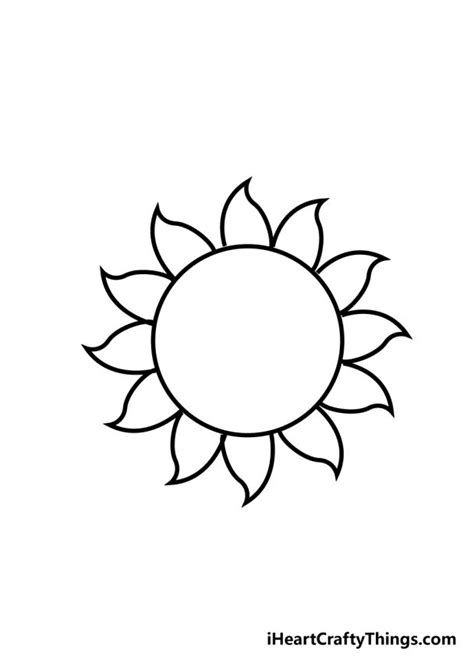 Sun Drawing How To Draw The Sun Step By Step