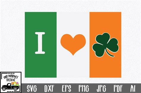 Irish Flag Svg Cut File St Patricks Day Svg Dxf Png