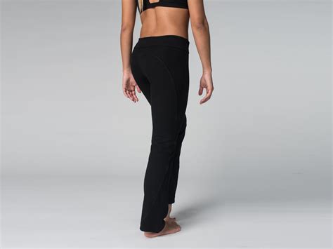 Pantalon De Yoga Chic Coton Bio Et Lycra Noir V Tements De