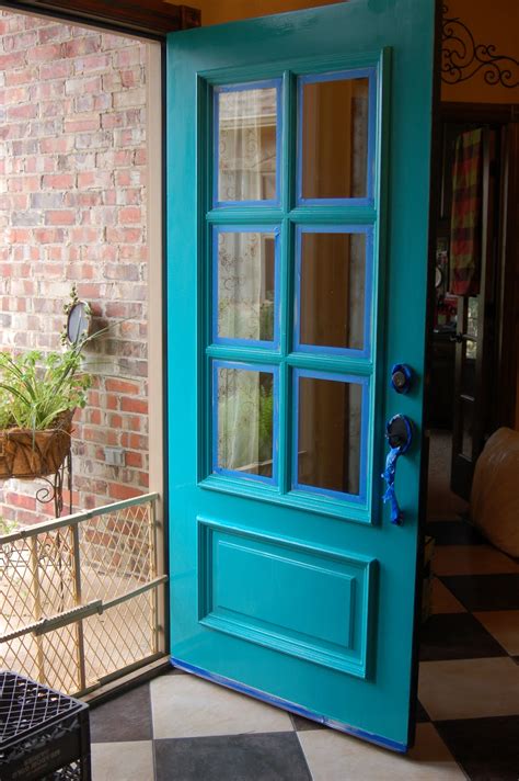 The color of your front door matters. Beyond the Screen Door: Turquoise Front Door