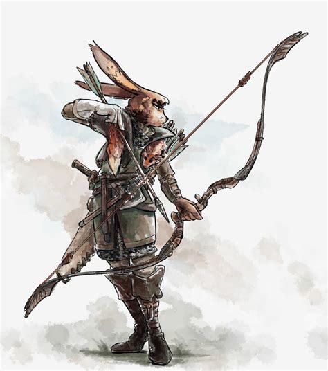 Artstation Rabbit Warrior Sketches Mustafa Özkan Fantasy Character