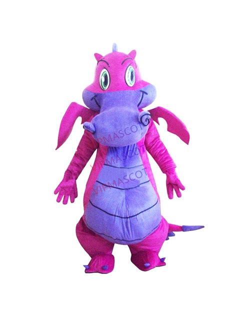 Big Purple Dragon Mascot Costume Fancy Dress Outfit Dress Shipping