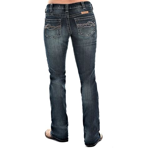 Cowgirl Tuff Womens Dont Fence Me In Dark Jeans