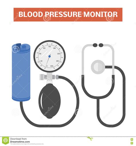 Blood Pressure Monitor Stock Illustration Illustration Of