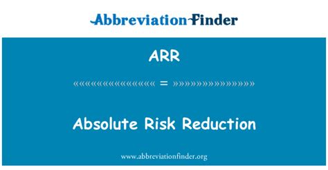 Arr Definición Reducción Absoluta Del Riesgo Absolute Risk Reduction