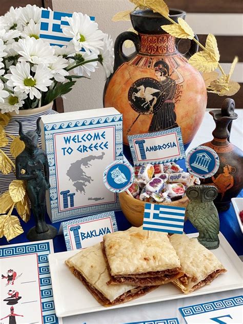 Printable Greek Party Mini Package Instant Digital Download Etsy