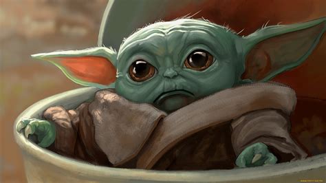 Science Fiction Artwork The Mandalorian 1080p Baby Yoda Hd Wallpaper
