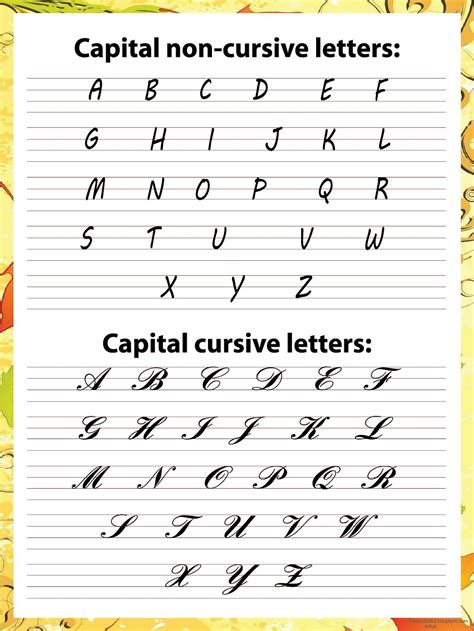 Cursive Handwriting Practice Letter A Through Z Uppercase Lowercase 358