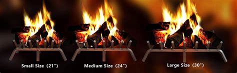 Mr Ironstone Fireplace Grate 24 Inch Solid Steel Heavy Duty