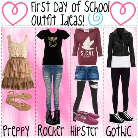 Cute Middle School Outfit Ideas First Day Of School Outfit Ideas Polyvore Girly Stuff