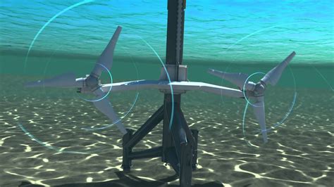 Seagen Turbine Animation Marine Current Turbines Youtube