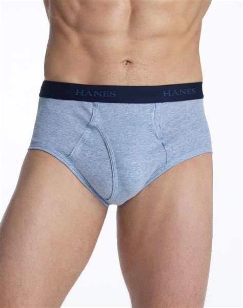 7764l7 Hanes Classics Men S Dyed Briefs With Comfort Flex Waistband Blues 7 Pack