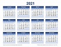 2021 Calendar Templates and Images