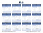 2021 Calendar Templates and Images