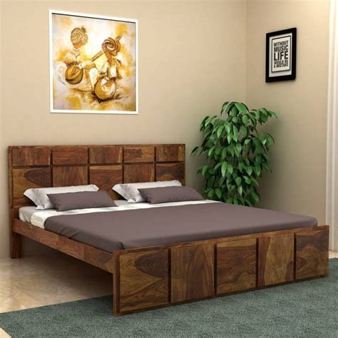 King Size Tirana Solid Sheesham Wood Bed Without Storage At Rs 22000 In Jodhpur