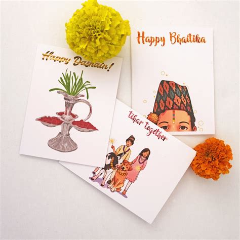 Dashain Tihar Bundle Nepali Art Nepali Festival Dashain Card Tihar
