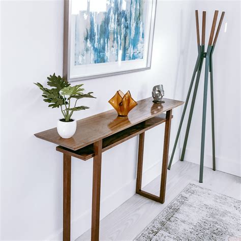 Modern Wood Narrow Hallway Table Narrow Console Table Side Table