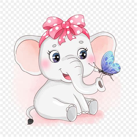 Baby Elephant Watercolor Hd Transparent Watercolor Cute Cartoon Baby