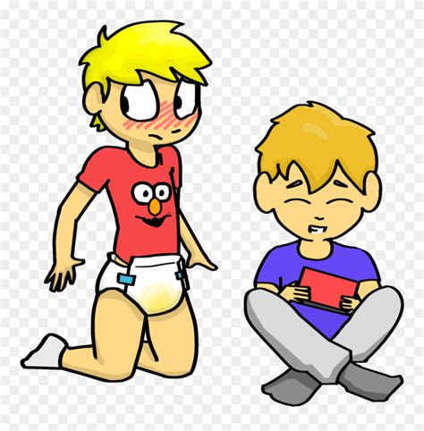 Clipart Boy Sleepover Kid Diaper Deviantart Anime Png Download