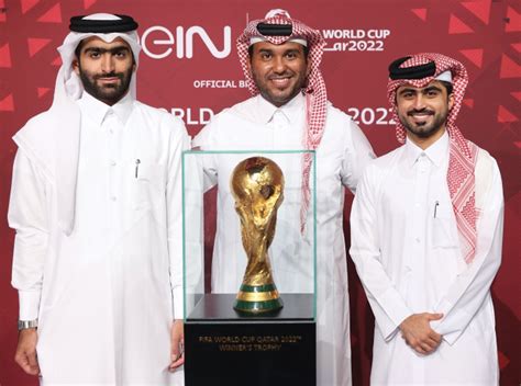 bein sports displays fifa world cup qatar 2022 winner s trophy read qatar tribune on the go