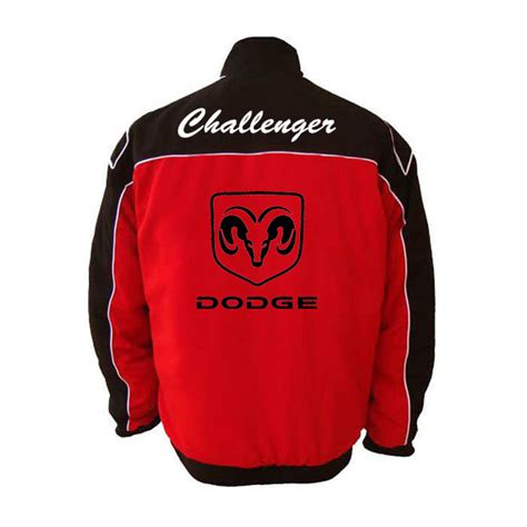 Race Car Jackets Dodge Challenger Scat Racing Jacket Black And Red