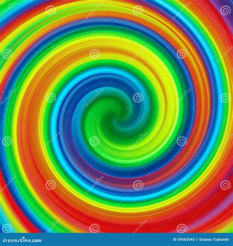 Abstract Art Swirl Rainbow Colorful Paint Background Stock Illustration