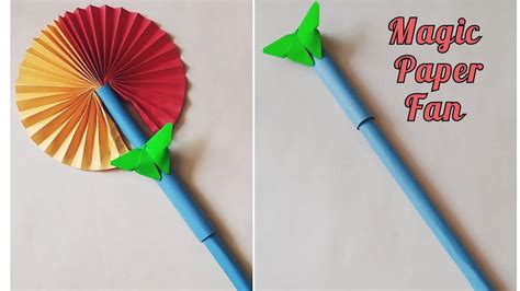 How To Make Paper Fan Diy Magic Hand Fan Origami Paper Craft For