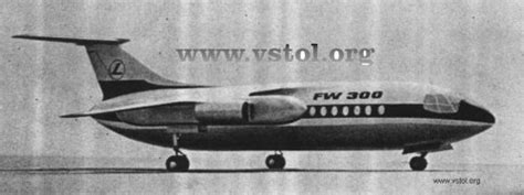 1960s Focke Wulf Fw 260 And Fw 300 Vtol Jet Airliners Secret Projects