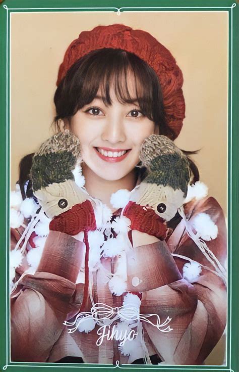 twice album photo scan merry happy twice jihyo photocard photo book novelty christmas