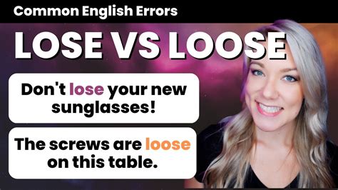 Lose Or Loose Whats The Difference English Grammar Lesson