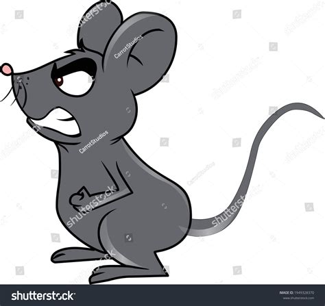 Angry Rat Stock Illustration Isolated White Stock Vector Royalty Free