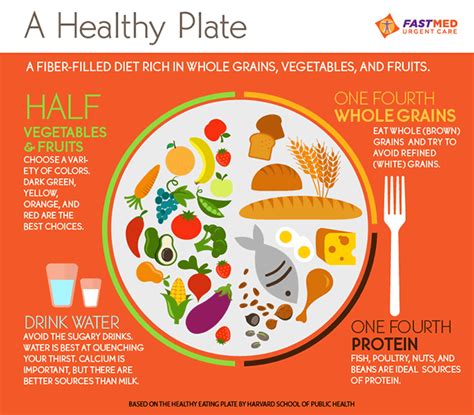 The Perfect Healthy Plate Of Food Infographic Fastmed