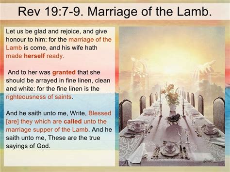Wedding Of The Lamb
