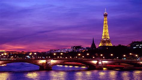 Eiffel Tower At Night Hd Wallpaper Background Image
