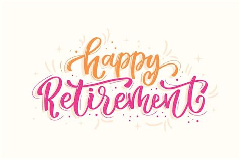 Free Vector Hand Drawn Happy Retirement Lettering