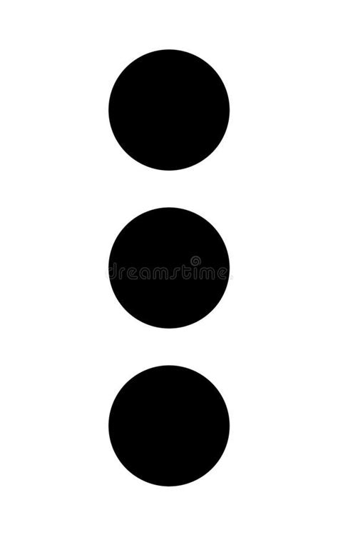 Tres Círculos Negros En La Ilustración De Fondo Blanco Stock De