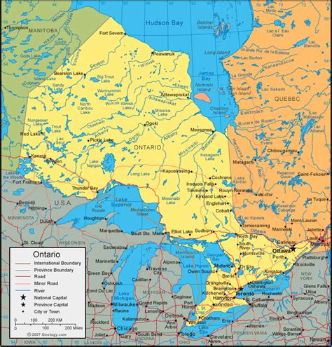Map Of Ontario Maps Of Canada Provinces And Territories —