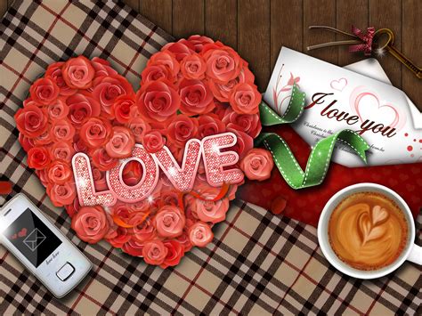 Love Roses And Coffee Wallpapers 1600x1200 835648