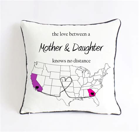 Top customer service · 50+ photo gifts · satisfaction guarantee Long distance mom daughter pillow-mom birthday gift ...